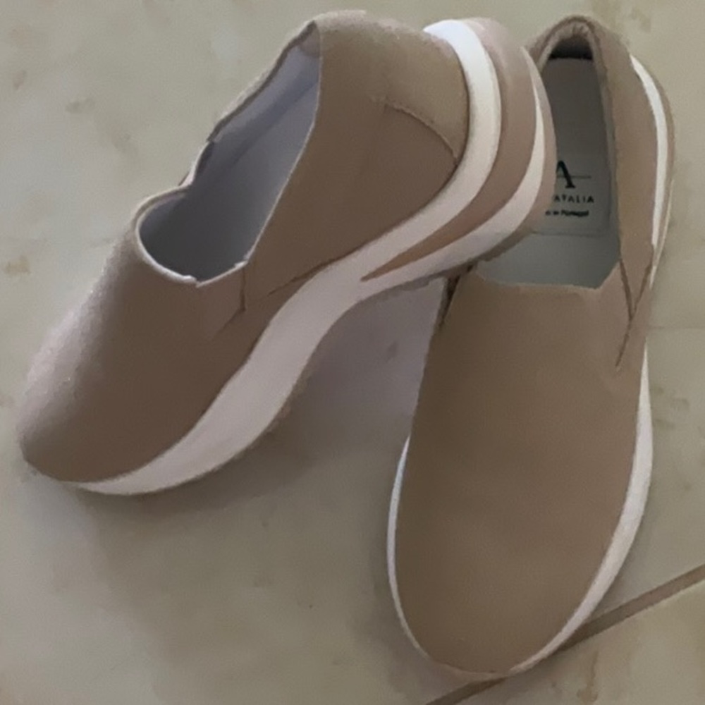 Aquatalia Metallic Suede Slip-On Sneakers